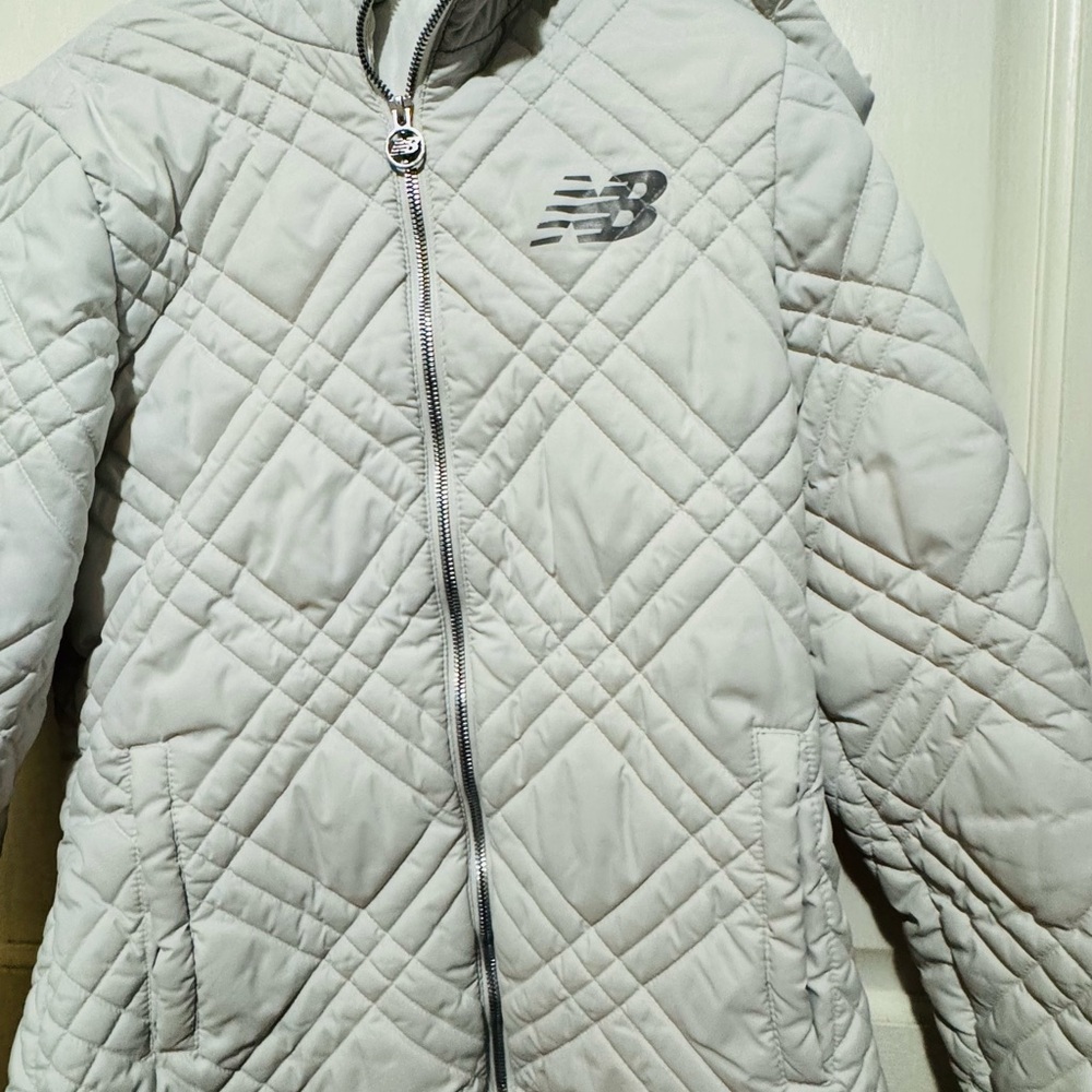 New Balance Quilted Jacket in White